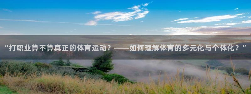 杏悦3官网登录：“打职业算不算真正的体育运动？——如何理解体育的多元化与个体化？
