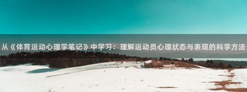杏悦零能源集团：从《体育运动心理学笔记》中学习：理解运动员心理状态与表现的科学方